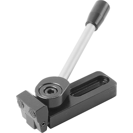 Kipp Side Clamp Left A=121, 5 40X39, Form:B Steel K0034.010030